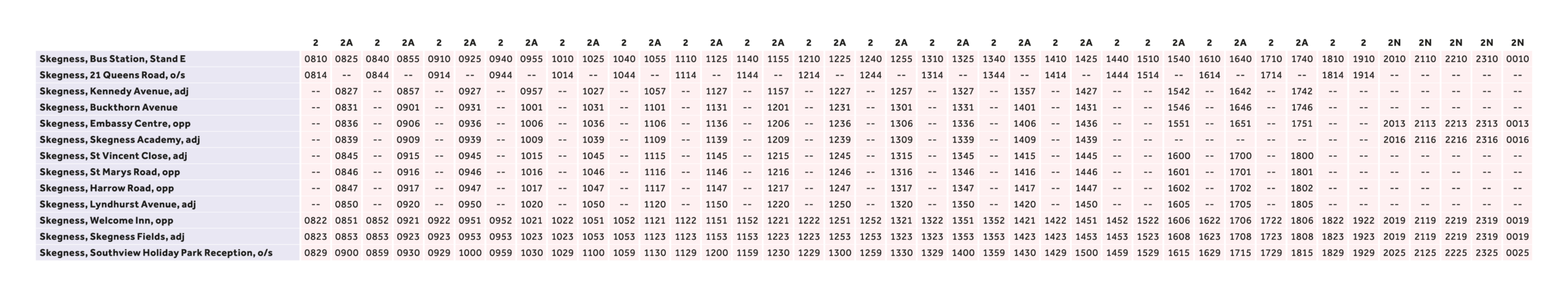 2A 2 2N - Skeg to Southview
