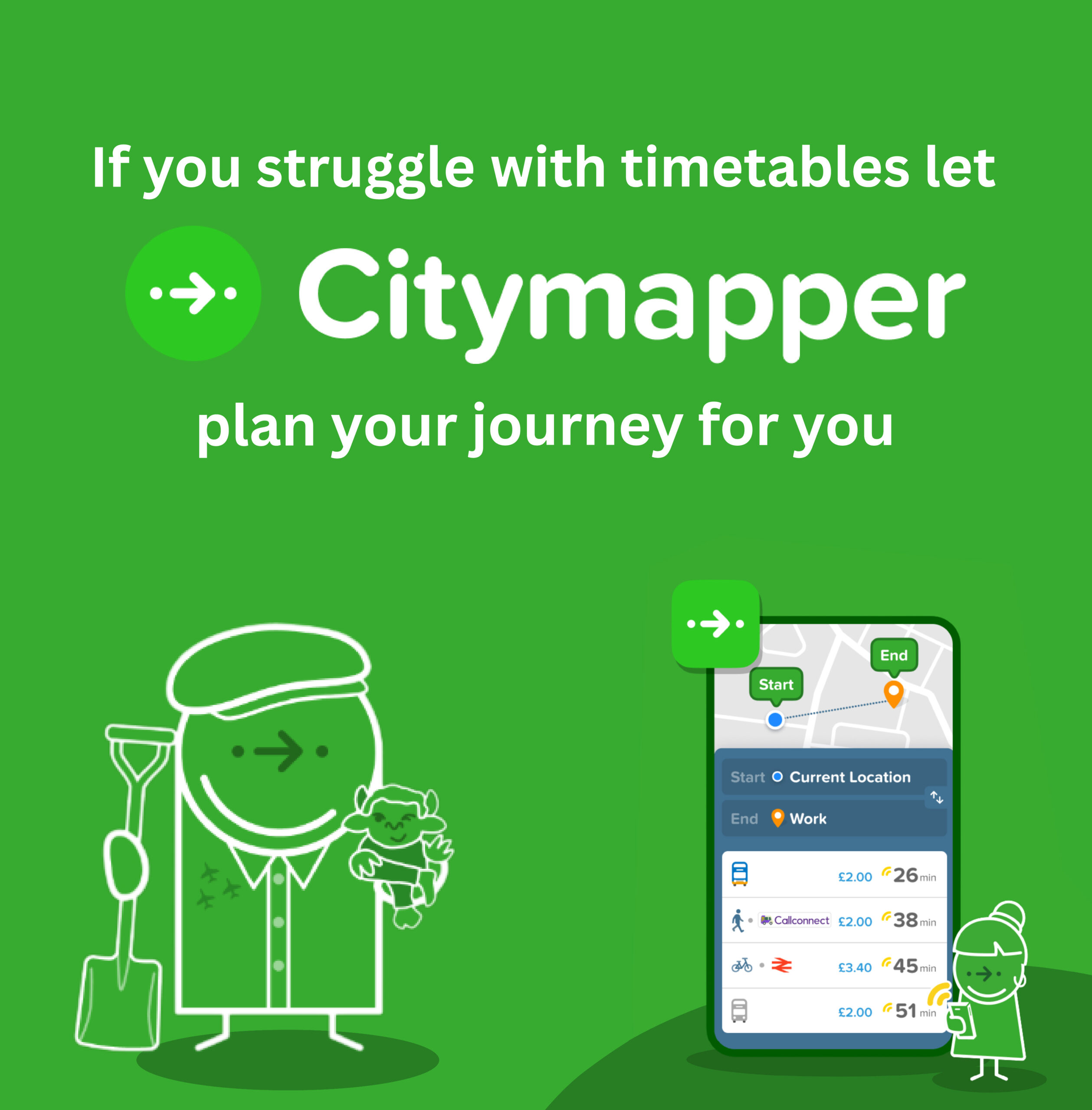 Citymapper banner mobile